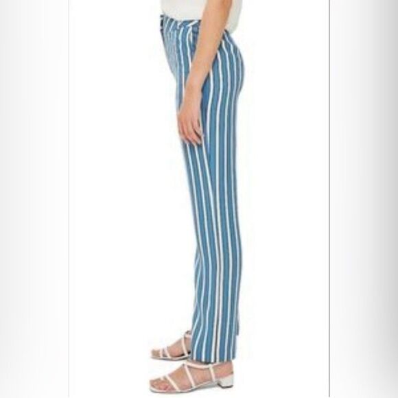 Topshop blue white striped pants new with tags Sz 4 - Picture 3 of 5